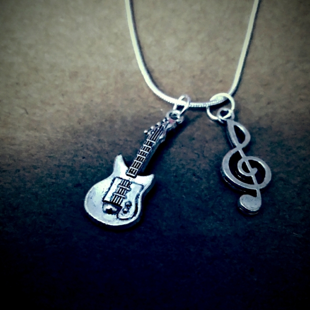 The King Of Rock 925 Sterling Silver Necklace with Alloy Charms